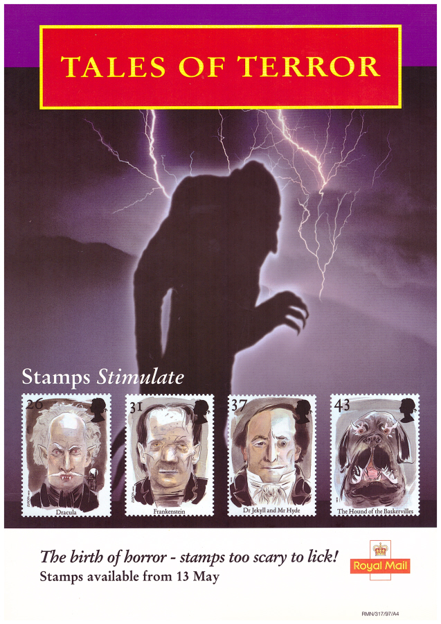 (image for) 1997 Tales of Terror Post Office A4 poster. RMN/317/97/A4.